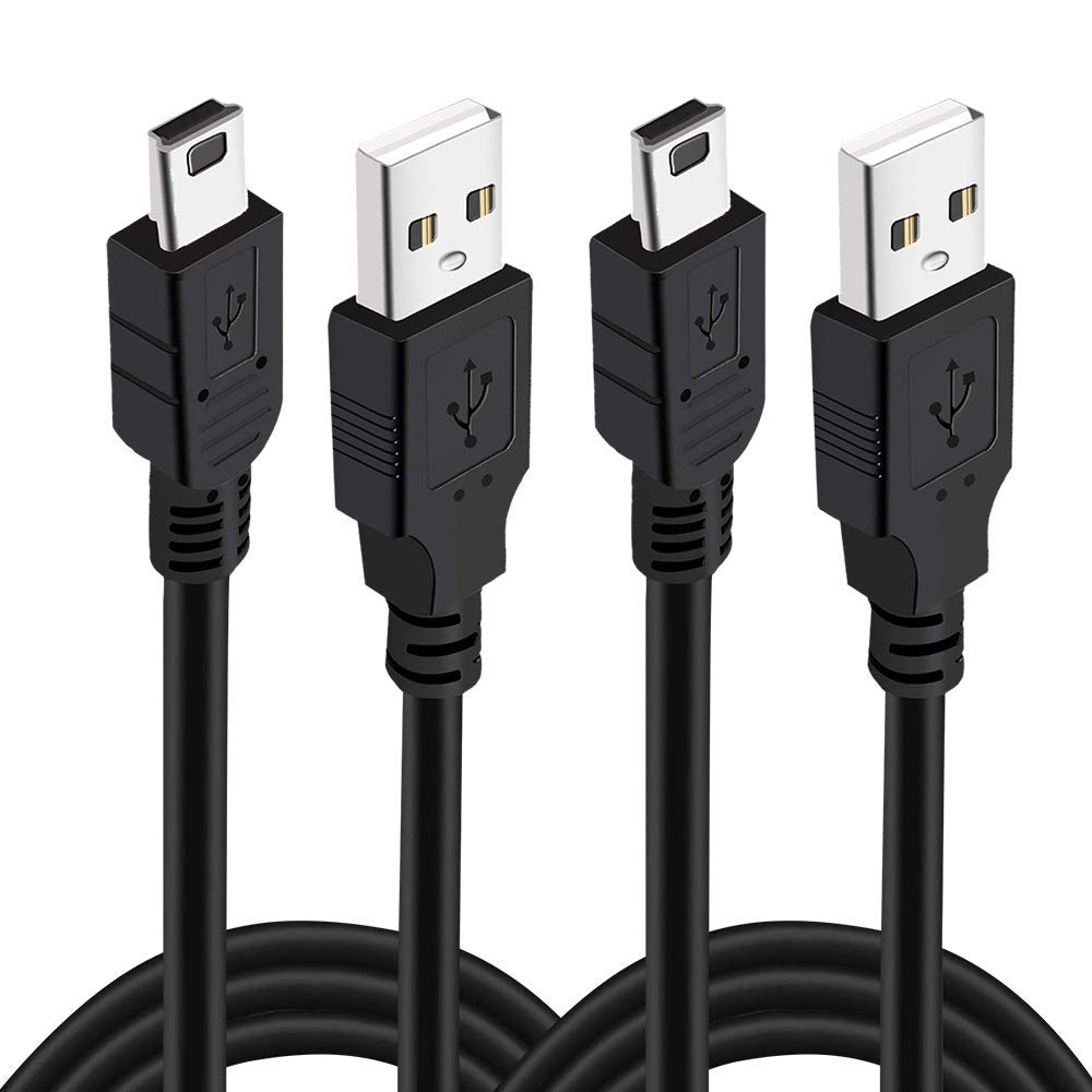 2Pack 10Ft Charger Cable for PS3 Controller, Magnetic Ring Mini USB Data Cord for Sony Playstation 3/ PS3 Slim/PS Move Controllers,GoPro, TI-84 Plus CE HD,Dash Cam,MP3 Player Digital Camerasetc