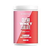 Clear Whey Isolate - Whey Protein Powder - Naturally Flavored Drink Mix - Daily Protein Intake for Superior Performance - Strawberry (20 Servings)