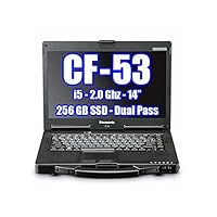 Panasonic Toughbook CF-53 CF-532UUZ8TM Intel Core i5-4310U 2.0GHz, 256GB SSD, Dual Pass, 4GB Ram, Windows 10 Pro