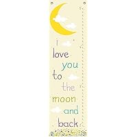 Growth Charts Lunar Love Purple Finny and Zook, Yellow, 12 x 42