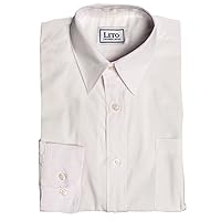 Boys White or Ivory Long Sleeve Wrinkle Resistant Dress Shirt