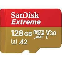 SanDisk Extreme SDSQXAA-128G-GH3MA microSD 128GB UHS-I U3 V30 Write Up to 90MB/s Full HD & 4K SanDisk Extreme SDSQXAA-128G-GH3MA New Package