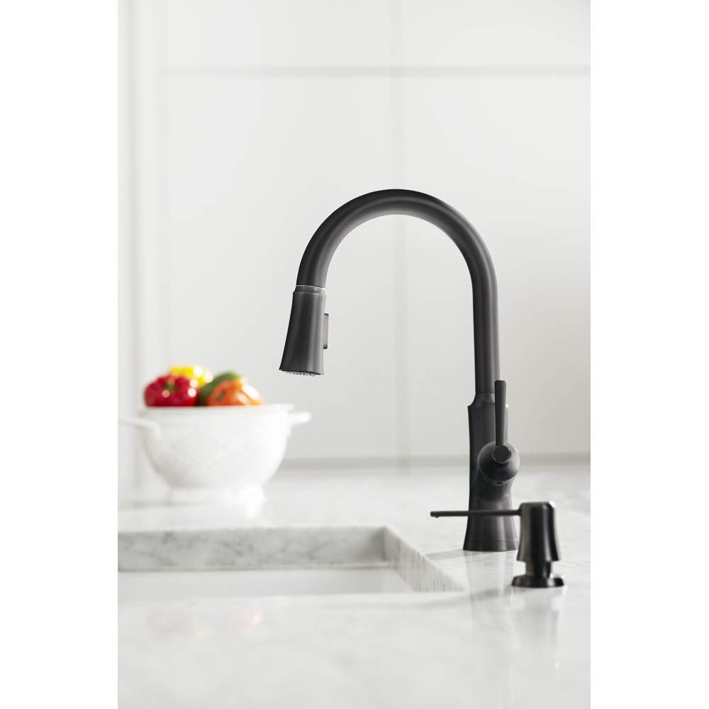 hansgrohe3-inch Bath and Kitchen Sink Soap Dispenser Transitional in Matte Black, 04796670