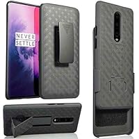 Case Compatible for Oneplus 7 Pro Belt Clip Holster Cover Shell Kickstand Criss Cross Black New Plaid Design