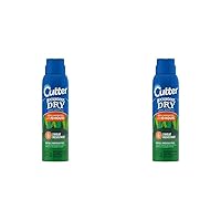Cutter Backwoods Dry Insect Repellent, Mosquito Repellent, 25% DEET, Sweat Resistent, 4 Ounce (Aerosol Spray) (Pack of 2)