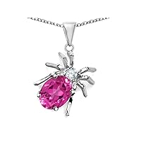 Sterling Silver Spider Pendant Necklace
