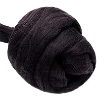 Crochet Kit Yarn 3.53oz Red Coffee Wool Roving Yarn, Wool Felting Supplies,Pure Wool, Chunky Yarn, Spinning Wool Roving for Felting DIY