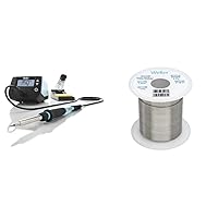 Weller WE1010NA Digital Soldering Station with Weller Solder Wire, Dia: 1.0 mm / 0.039 in, Wt: 100 g / 3.527 oz, Alloy Sn60Pb40, Flux content 2.2% - WSW SnPb (T0051403099)