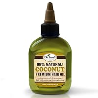 Premium 99% Natural Deep Conditioning Coconut Hair Oil 2.5 ounce (6-Pack)
