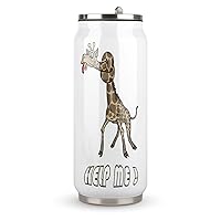 Giraffe Knot Fashion Travel Coffee Tumbler with Lid & Straw Insulated Water Bottle Mugs Drinking Cup 500ml