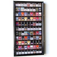 99 Zippo Lighter Display Case Cabinet Holder Wall Rack w/ UV Protection -Black