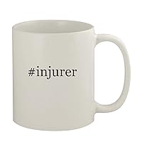 #injurer - 11oz Ceramic White Coffee Mug, White