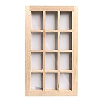 Dollhouse Furniture, Simulation Toy Doll House Accessories Set Mini Wooden Window for Decoration