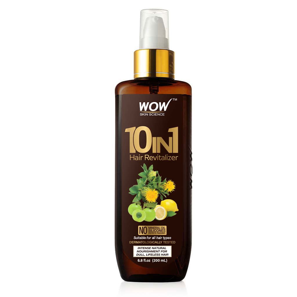 Wow Skin Science 10 in 1 Leave in Conditioner Spray for Dry Damaged Hair - Detangler Spray - Women & Mens Leave in Conditioner for Curly Hair