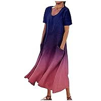 Beach Dresses for Women 2023, Cross Wrap V-Neck Balloon Sleeve Sundress Mermaid Ruched Bodycon Tiered Midi Dress