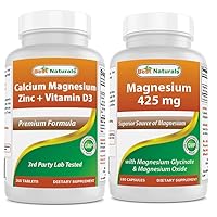Calcium Magnesium Zinc with Vitamin D3 & Magnesium Glycinate 425 mg