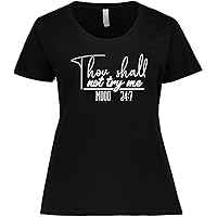 inktastic Funny Thou Shall Not Try Me Mood 24:7 Women's Plus Size T-Shirt