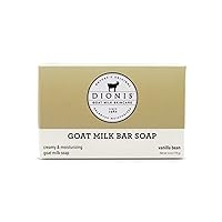 Goat Milk Skincare 6oz Vanilla Bean Scented Hand & Body Bar Soap - Moisturize, Restore, For All Skin Types, Non Greasy, No Residue - Cruelty Free Made In The USA - Paraben Free Formula