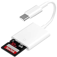 USB C to SD Card Reader for iPhone 15, USB Type C Memory Card Reader Adapter Compatible with iPhone 15 Pro Max/15 Pro, Samsung Galaxy S22/21/20/10, MacBook Air 2020, Google Pixel, Camera and More