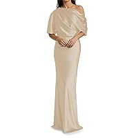 Mother Dresses for Wedding - Satin Evening Gowns Pleated Long Mother of The Bride Gowns