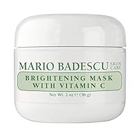 Mario Badescu Brightening Mask with Vitamin C for All Skin Types | Face Mask That Brightens Skin and Unclogs Pores | Formulated with Vitamin C & Kaolin Clay | 2 FL OZ