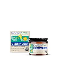 Motherlove C-Section Cream (1oz) Organic Herbal Nourishing Scar Cream—Soothes Discomfort While Minimizing Appearance & Reducing Scar Tissue Build-up—Non-GMO, Cruelty-Free