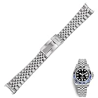 For Rolex GMT Master II 20mm Stainless Steel Replacement Wrist Watch Band watchband Strap Bracelet Jubilee with Oyster Clasp