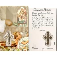 Premium assorted Holy Cards with Medal | Catholic Saints and Prayers with medals (Baptism Prayer)