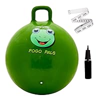 Flybar Hopper Ball for Kids - Bouncy Ball with Handle, Durable Bouncy Balls, Kangaroo Ball, Exercise Ball, Indoor and Outdoor Toy, Pump Included, Toddler Toys for Boys and Girls, Ages 3 and Up (Frg S)