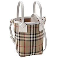Burberry 8072348 Shoulder Bag, Mini London, Tote Bag, Mini Tote, 2-Way Handbag, ARCHIVE BEIGE/WHITE