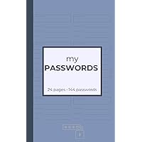 my Passwords Logbook: Keep your passwords safe in the one place no hacker can steal them! (Italian Edition)