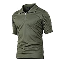 Summer Short Sleeve Quick Dry Polos T-Shirts Men's Military Tactical Combat Tee Shirts Team Work Hiking Sport Golf Tops