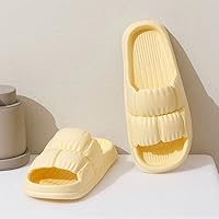 Thick-Bottomed Sandals are Worn in Summer When Wearing Male and Female Slippers,Yellow,L