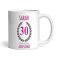 30th Birthday Gift For Women Pink Ladies Birthday Present Personalized Mug |Personalized Birthday Mug | Tea Mug | Coffee Mug | Personalized Mug | 30th Birthday | 30 Years Old |Custom Gift