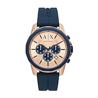 Armani Exchange Men's Chronograph Quartz Watch with Silicone Strap AX1730