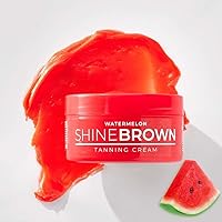 Original Shine Brown Watermelon Tanning Cream 6.8 Fl Oz (200 ml) | Moisturizing and Non-Sticky Instant Tanning Jam with 100% Natural Carrot Oil, Walnut Oil, Shea Butter and Vitamin E