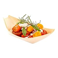 Restaurantware 5.5 x 3.5 Inch Food Boats 200 Disposable Paper Food Boats- Heavy-Duty Durable Medium Paper Boats For Snacks Appetizers Or Treats Use At Parties Or Carnivals