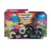 Monster Jam Nitro Neon Sparkle Smash vs Max-D (1:64 Scale Double Pack)