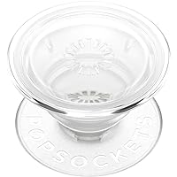 PopSockets Plant-Based Phone Grip with Expanding Kickstand, Eco-Friendly PopSockets for Phone - Clear
