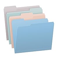 Pendaflex File Folders, Letter Size, Assorted Colors for Home, Office Filing Cabinet, 1/3-Cut Tabs, 36 Per Pack (82088)