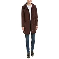 Cole Haan womens Packable Hooded Rain Jacket With Bow