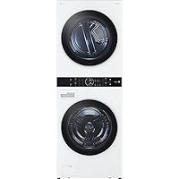 LG WKEX200HWA Compact 2 in 1 Laundry and Dryer Combo 27 Inch Washing machine 6 cycles, Laundry Center, Energy Star Certified, Washtower, Wrinkle Free, Wifi and Turbosteam technology with sensor for