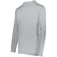 Holloway Boys' Hoodie, Silver, Small