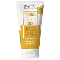 Dulàc - Arnica Gel for Bruising and Swelling Maximum Strength (98%) 1.7 Fl Oz for Muscle and Joint Relief, Cool Effect and Natural Formula, Dermatologically Tested - Made in Italy