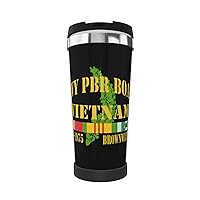 Vietnam Veteran Navy Pbr Boats Portable Insulated Tumblers Coffee Thermos Cup Stainless Steel With Lid Double Wall Insulation Travel Mug For Outdoor