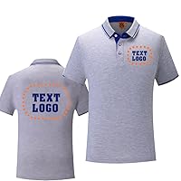 Custom Men's Women's Novelty Polo Shirts Add Your Own Text Logo Design Workwear Personalized Tshirt Teamshirt