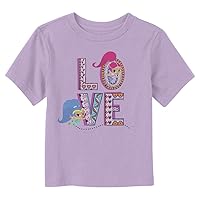 Nickelodeon Boys' Shimmer and Shine Love Toddler Solid Crew Tee