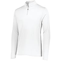 Attain 1/4 Zip Pullover, White, Large