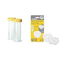 Medela Breast Milk Storage Bottles and Contact Nipple Shields for Breastfeeding Difficulties, 12 Count 2.7 Ounce Containers and 20mm Small Nippleshield 2 Count