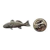 Redfish Mini Pin ~ Antiqued Pewter ~ Miniature Lapel Pin - Antiqued Pewter